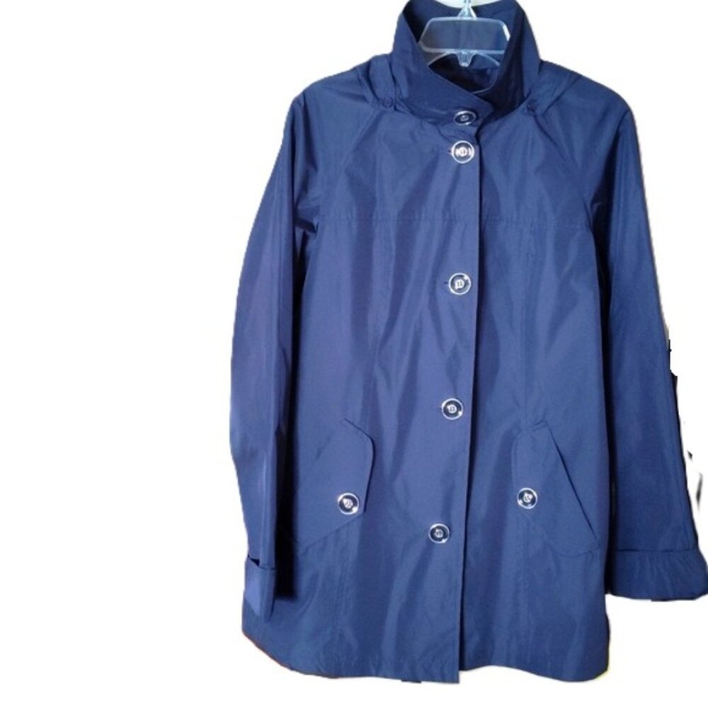 White Stag Button Jacket Coat Hooded Large Color Shadow